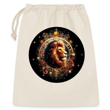 Lion dans le cercle du zodiaque - Signe du zodiaque Lion - Sac cadeau 40 x 50 cm - nature - Devant