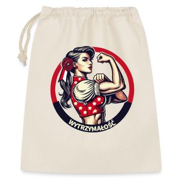 Stärke starke Frau Polin Polen retro Geschenk - Geschenkbeutel aus Baumwolle (40 x 50 cm) - Natur - Vorne
