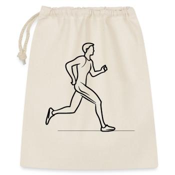 Jogger Boy Line Drawing - Gift Bag 40 x 50 cm - nature - Front