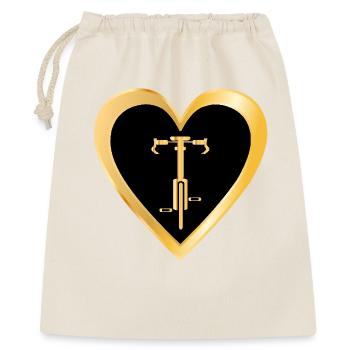 CYCLISME CŒUR CYCLISTE VÉLO - Sac cadeau 40 x 50 cm - nature - Devant