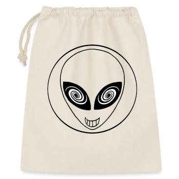 Alien und Galaxie - Geschenkbeutel aus Baumwolle (40 x 50 cm) - Natur - Vorne