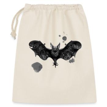 abstrakte Fledermaus, Farbflecken, verschenken - Geschenkbeutel aus Baumwolle (40 x 50 cm) - Natur - Vorne