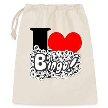 Bingo, Jeu de bingo, Jeux d’argent, J’aime (25) - Sac cadeau 40 x 50 cm - nature - Devant