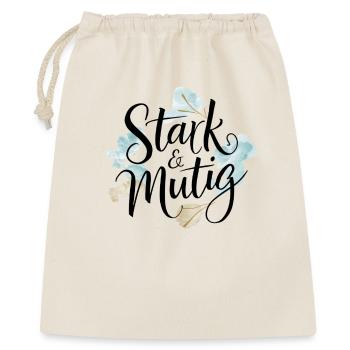 Stark und mutig Affirmations-Design - Geschenkbeutel aus Baumwolle (40 x 50 cm) - Natur - Vorne