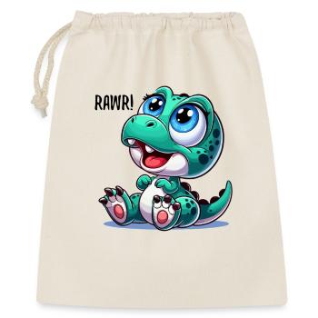 T-Rex Baby Dino Babydino Dinobaby Geschenk - Geschenkbeutel aus Baumwolle (40 x 50 cm) - Natur - Vorne