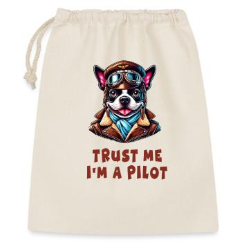 Croyez-moi, je suis pilote - Sac cadeau 40 x 50 cm - nature - Devant