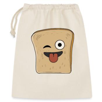 Lustiges Brot - Geschenkbeutel aus Baumwolle (40 x 50 cm) - Natur - Vorne