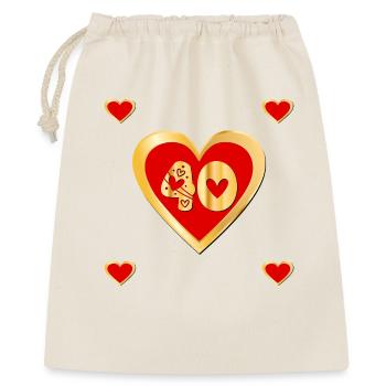 Coeur du 40e anniversaire - Sac cadeau 40 x 50 cm - nature - Devant