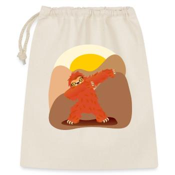 Faultiere Dabbing - Geschenkbeutel aus Baumwolle (40 x 50 cm) - Natur - Vorne