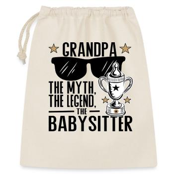 Grandpa – The Myth, the Legend, the Babysitter - Gift Bag 40 x 50 cm - nature - Front