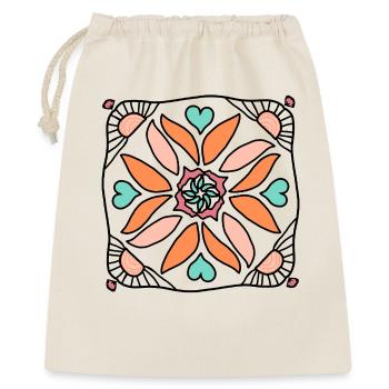 Sonnen Mandala - Geschenkbeutel aus Baumwolle (40 x 50 cm) - Natur - Vorne