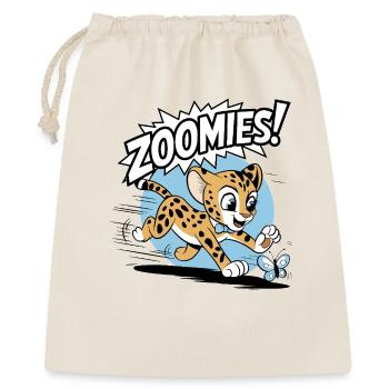 Zoomies – Guépard à la poursuite d’un papillon - Sac cadeau 40 x 50 cm - nature - Devant