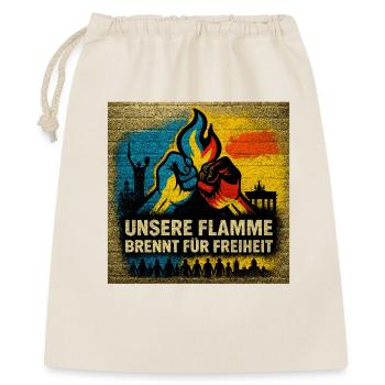 Notre flamme brûle pour la liberté Ukraine - Sac cadeau 40 x 50 cm - nature - Devant