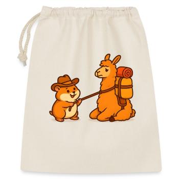 Stubborn Sitting Llama - Gift Bag 40 x 50 cm - nature - Front