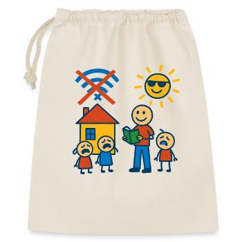 No Wi-Fi, no pity - Gift Bag 40 x 50 cm - nature - Front