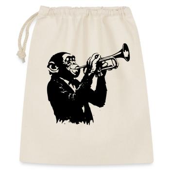 Monkey Trumpeter | The Monekey Dance Banksy Style - Gift Bag 40 x 50 cm - nature - Front