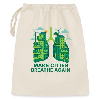 Urban Lungs - Geschenkbeutel aus Baumwolle (40 x 50 cm) - Natur - Vorne
