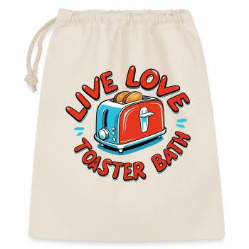 Live Love Grille-pain Bain - Sac cadeau 40 x 50 cm - nature - Devant