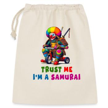 Clown samouraï - Sac cadeau 40 x 50 cm - nature - Devant