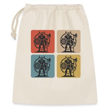 Norse Viking Silhouette - Gift Bag 40 x 50 cm - nature - Front