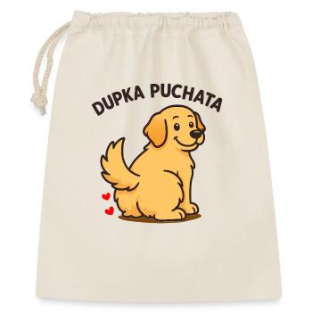 FLUFFY - süßes Hündchen - Geschenkbeutel aus Baumwolle (40 x 50 cm) - Natur - Vorne