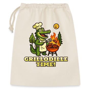 Grillodille-Zeit! - Geschenkbeutel aus Baumwolle (40 x 50 cm) - Natur - Vorne