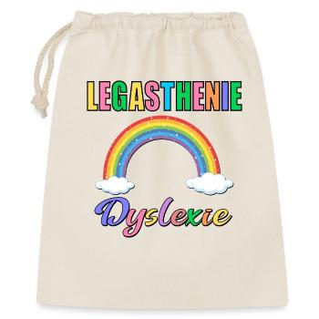 LEGASTHENIE DYSLEXIE REGENBOGEN - Geschenkbeutel aus Baumwolle (40 x 50 cm) - Natur - Vorne