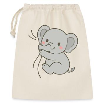 Veau éléphanteau câlin - Sac cadeau 40 x 50 cm - nature - Devant