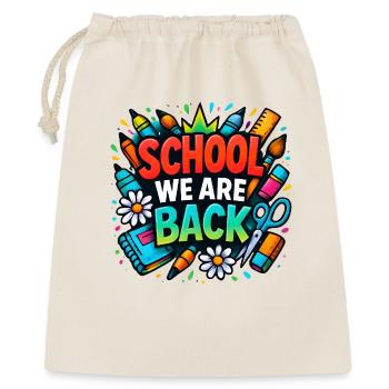 School We Are Back Shirt Graffiti Schule Kids - Geschenkbeutel aus Baumwolle (40 x 50 cm) - Natur - Vorne
