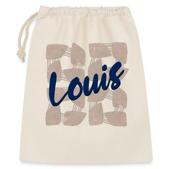 NAMENSGESCHENKE NAME LOUIS - Geschenkbeutel aus Baumwolle (40 x 50 cm) - Natur - Vorne