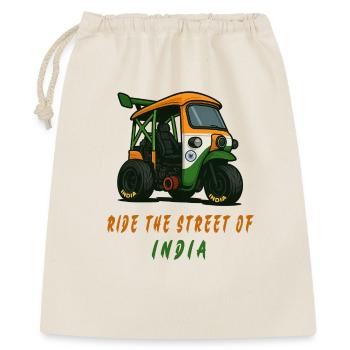 Inde Tuk-Tuk Racing - Sac cadeau 40 x 50 cm - nature - Devant