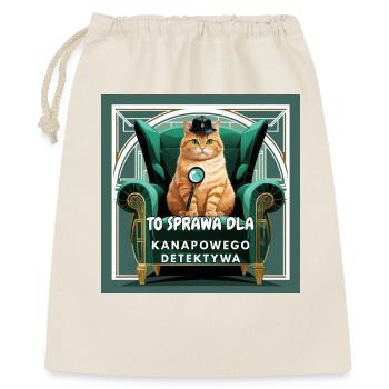 True Crime Cat - ein Fall für einen Couch-Potato-Detektiv - Geschenkbeutel aus Baumwolle (40 x 50 cm) - Natur - Vorne