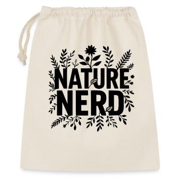 nature nerd Blumen Pflanzen Naturliebe Garten - Geschenkbeutel aus Baumwolle (40 x 50 cm) - Natur - Vorne