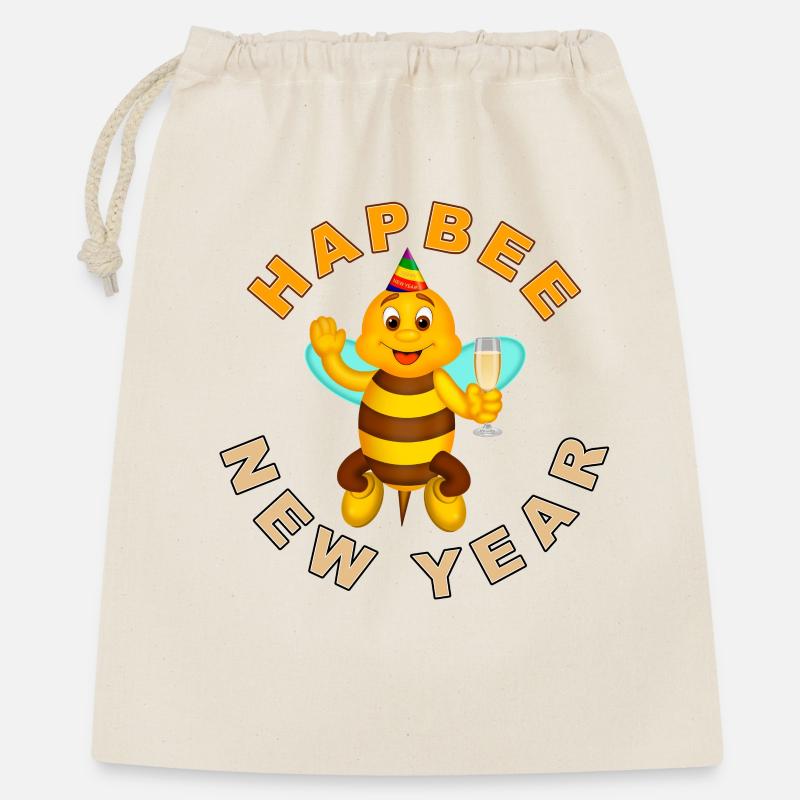 HAPBEE New Year with text 2 - Gift Bag 40 x 50 cm - nature