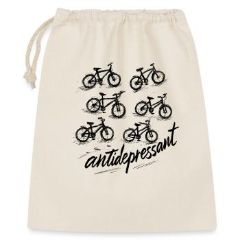 Einfarbiges Skizzenfahrrad-Thema für alle - Geschenkbeutel aus Baumwolle (40 x 50 cm) - Natur - Vorne