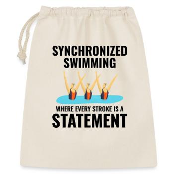 Triumphierende Synchro-Schwimmer - Geschenkbeutel aus Baumwolle (40 x 50 cm) - Natur - Vorne