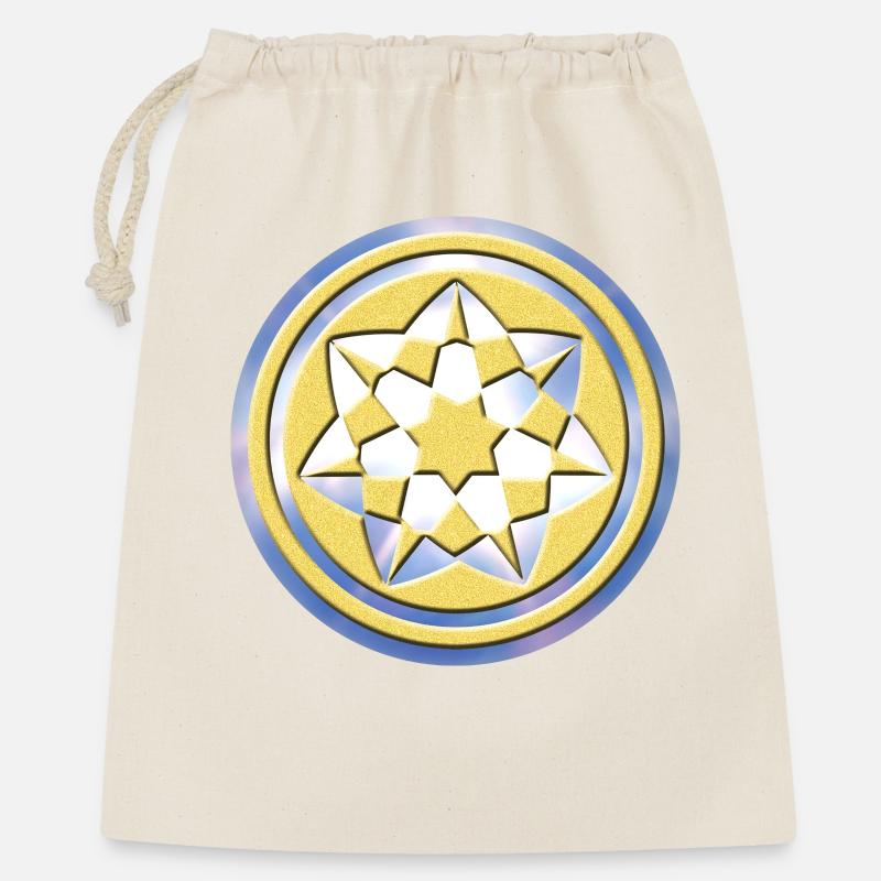 Geometric Crop Circle Pattern - Gift Bag 40 x 50 cm - nature