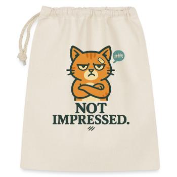 Not Impressed – Grumpy-Katze - Geschenkbeutel aus Baumwolle (40 x 50 cm) - Natur - Vorne