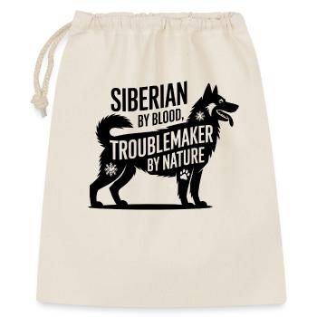 Siberian Husky Troublemaker Funny Dog  - Gift Bag 40 x 50 cm - nature - Front