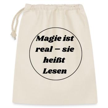 La magie est réelle - c’est ce qu’on appelle la lecture - Sac cadeau 40 x 50 cm - nature - Devant