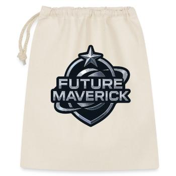 Future Maverick – Chrome Emblem - Geschenkbeutel aus Baumwolle (40 x 50 cm) - Natur - Vorne