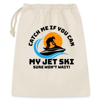 Jetski-Fahrer Sommer Wassersport - Geschenkbeutel aus Baumwolle (40 x 50 cm) - Natur - Vorne