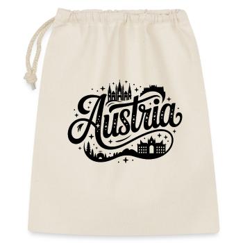 Österreich - Souvenir-Design - Geschenkbeutel aus Baumwolle (40 x 50 cm) - Natur - Vorne