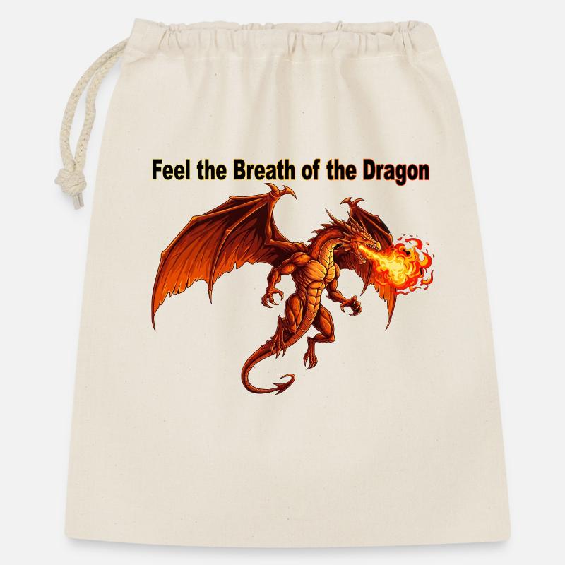 Conception du souffle du dragon ardent - Sac cadeau 40 x 50 cm - nature