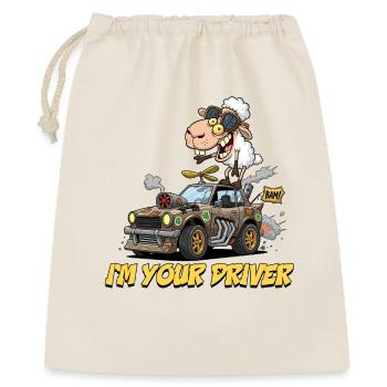 Humorvolles Schaftreiber T-Shirt - Geschenkbeutel aus Baumwolle (40 x 50 cm) - Natur - Vorne
