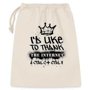 Class Shirts Ich möchte mich beim Internet bedanken - Geschenkbeutel aus Baumwolle (40 x 50 cm) - Natur - Vorne