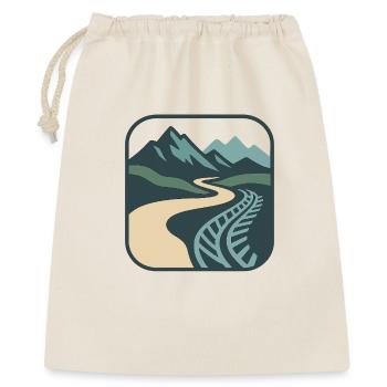 Mountain trail with rail and path design - Gift Bag 40 x 50 cm - nature - Front