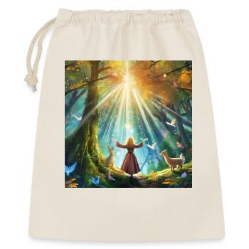Mystischer Wald - Feel the nature - Geschenkbeutel aus Baumwolle (40 x 50 cm) - Natur - Vorne