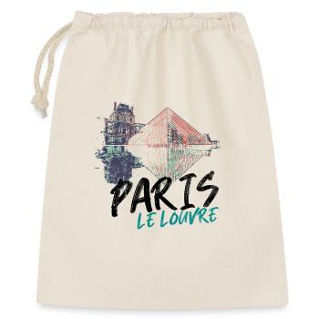 Paris Louvre Icône Architecturale Pyramide  - Sac cadeau 40 x 50 cm - nature - Devant