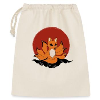 Kitsune - Geschenkbeutel aus Baumwolle (40 x 50 cm) - Natur - Vorne